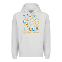 Dove Grey 66th birthday 66 years of being awesome 66 years old woman Premium Hoodie - PixelWave