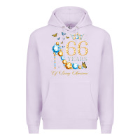 Lilac 66th birthday 66 years of being awesome 66 years old woman Premium Hoodie - PixelWave