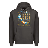 Smoke 66th birthday 66 years of being awesome 66 years old woman Premium Hoodie - PixelWave