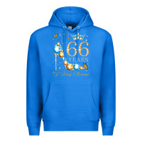 True Royal 66th birthday 66 years of being awesome 66 years old woman Premium Hoodie - PixelWave