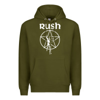 Army Green Rush Explosion Premium Hoodie - PixelWave