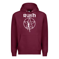 Burgundy Rush Explosion Premium Hoodie - PixelWave