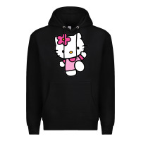 Black kitty Premium Hoodie - PixelWave