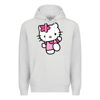 Dove Grey kitty Premium Hoodie - PixelWave