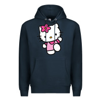Navy kitty Premium Hoodie - PixelWave