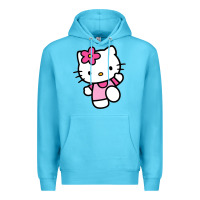 Ocean Blue kitty Premium Hoodie - PixelWave