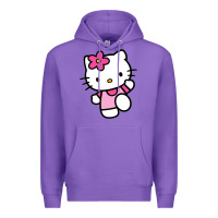 Purple kitty Premium Hoodie - PixelWave