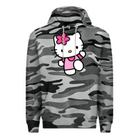 Slate Camo kitty Premium Hoodie - PixelWave