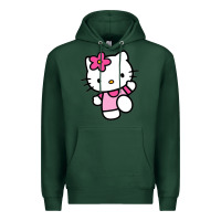 Sports Green kitty Premium Hoodie - PixelWave