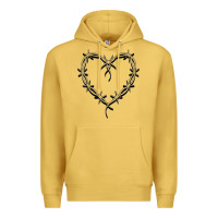 Antique Gold bichota heart for women,cute music t shirt Premium Hoodie - PixelWave