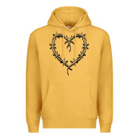 Mustard bichota heart for women,cute music t shirt Premium Hoodie - PixelWave