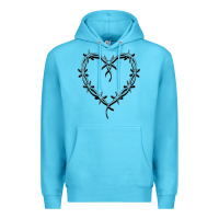 Ocean Blue bichota heart for women,cute music t shirt Premium Hoodie - PixelWave