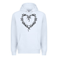 White bichota heart for women,cute music t shirt Premium Hoodie - PixelWave