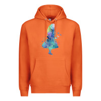 Carrot watercolor splatter alice in wonderland t shirt design Premium Hoodie - PixelWave