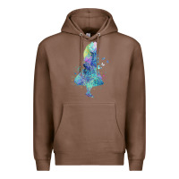 Chestnut watercolor splatter alice in wonderland t shirt design Premium Hoodie - PixelWave