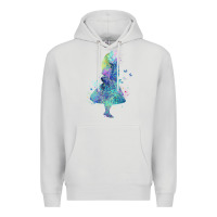 Dove Grey watercolor splatter alice in wonderland t shirt design Premium Hoodie - PixelWave