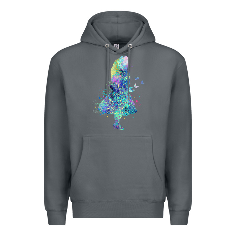 Watercolor Splatter Alice In Wonderland T Shirt Design Premium Hoodie by PixelWave | Teevron