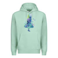 Seafoam watercolor splatter alice in wonderland t shirt design Premium Hoodie - PixelWave