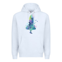 White watercolor splatter alice in wonderland t shirt design Premium Hoodie - PixelWave