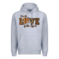 Heather Grey love of the tigers Premium Hoodie - RanaPortraitStore