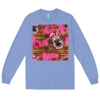 Colony Blue easter heifer with bunny ears seamless pattern Long Sleeve Tee - Artiststas