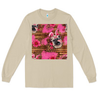 Mushroom easter heifer with bunny ears seamless pattern Long Sleeve Tee - Artiststas