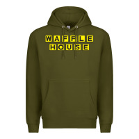 Army Green waffle hause Premium Hoodie - PixelWave