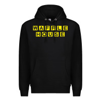 Black waffle hause Premium Hoodie - PixelWave
