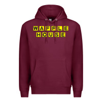 Burgundy waffle hause Premium Hoodie - PixelWave