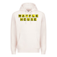 Pale Pink waffle hause Premium Hoodie - PixelWave