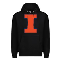 Black illinois fighting illini Premium Hoodie - PixelWave