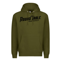 Army Green resto, round table pizza new Premium Hoodie - PixelWave