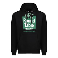 Black round table pizza Premium Hoodie - PixelWave