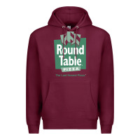 Burgundy round table pizza Premium Hoodie - PixelWave