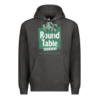 Charcoal Heather round table pizza Premium Hoodie - PixelWave