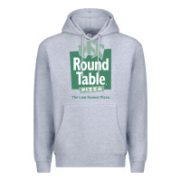 Heather Grey round table pizza Premium Hoodie - PixelWave