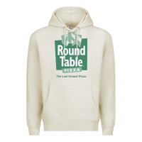 Oatmeal Heather round table pizza Premium Hoodie - PixelWave