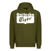 Army Green onitsuka tiger Premium Hoodie - PixelWave