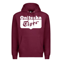 Burgundy onitsuka tiger Premium Hoodie - PixelWave