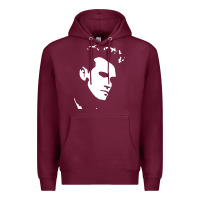 Burgundy morrissey the smiths Premium Hoodie - PixelWave