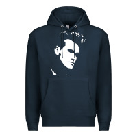 Navy morrissey the smiths Premium Hoodie - PixelWave