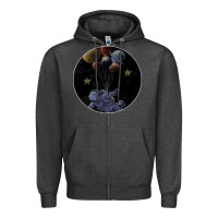 Charcoal Heather Space Travel Zipper Hoodie - Bettercallsaul