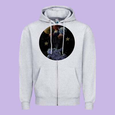 Space Travel Zipper Hoodie Designed By Bettercallsaul