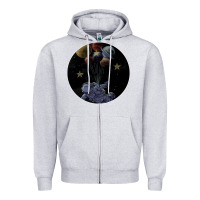 Heather Grey Space Travel Zipper Hoodie - Bettercallsaul