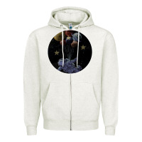 Oatmeal Heather Space Travel Zipper Hoodie - Bettercallsaul