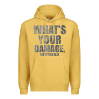 Antique Gold what's your damage, heather   heathers Premium Hoodie - PixelWave