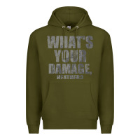 Army Green what's your damage, heather   heathers Premium Hoodie - PixelWave