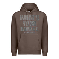 Coffee what's your damage, heather   heathers Premium Hoodie - PixelWave