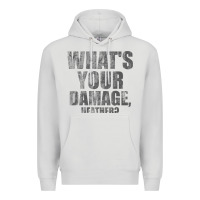 Dove Grey what's your damage, heather   heathers Premium Hoodie - PixelWave