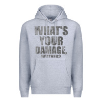 Heather Grey what's your damage, heather   heathers Premium Hoodie - PixelWave